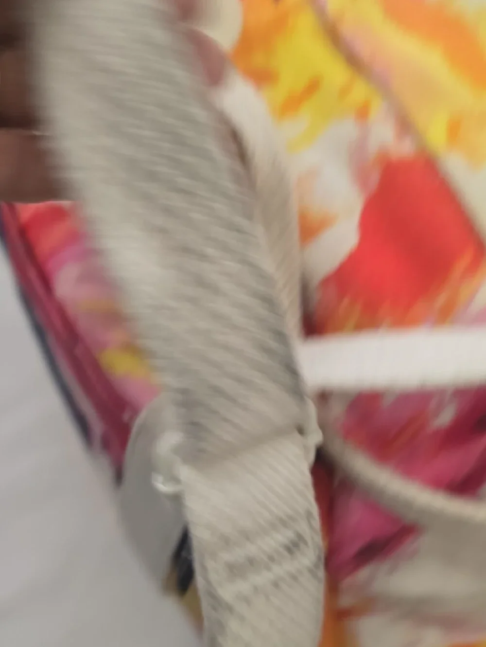 kate spade Multicolor Brushstroke Cosmetic Bag‎ with Cream Handles